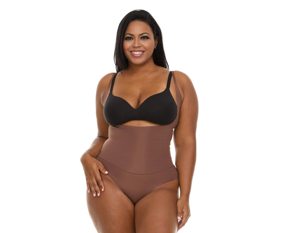 Open-Bust Brief Bodysuit ( Wear Your Own Bra)
