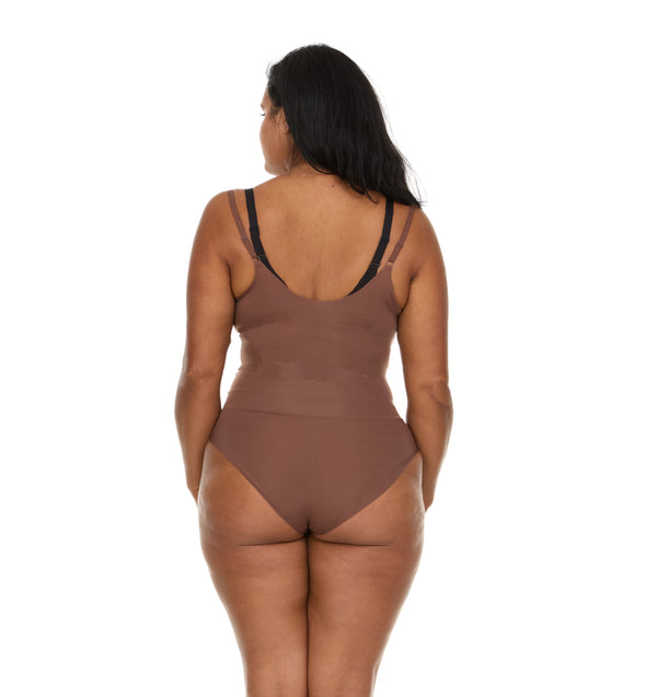 Open-Bust Brief Bodysuit ( Wear Your Own Bra)