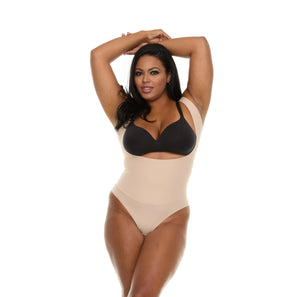 Open-Bust Thong Bodysuit (Wear Your Own Bra)